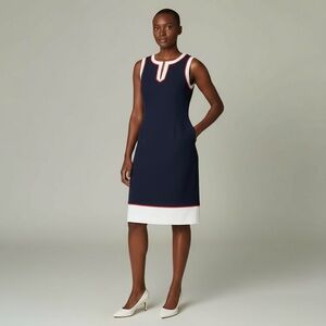 Tommy Hilfiger - Navy/White/Coral Fitted Dress - 6